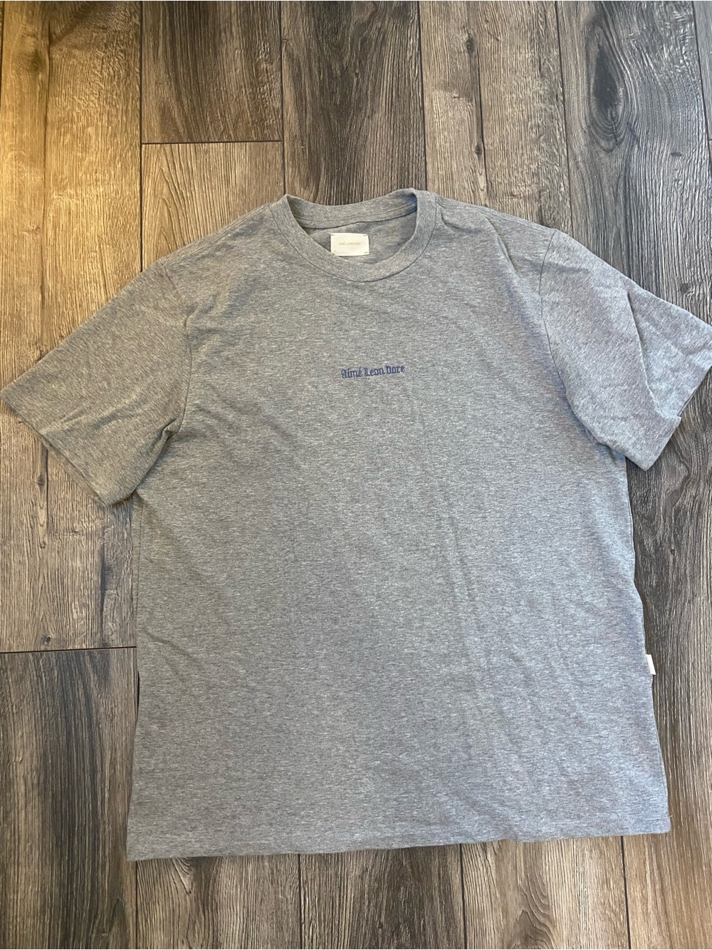 Aime Leon Dore Heather Gray Logo Crewneck Tee